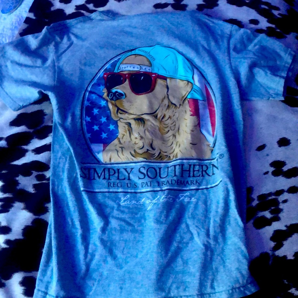 A cute simply southern shirt 90% Cotton and 100% polyester